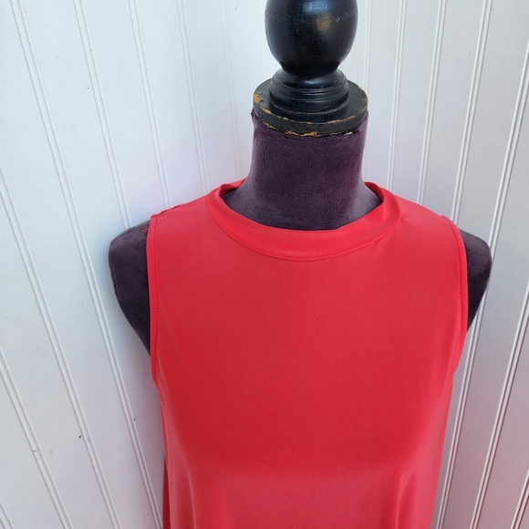 Nick & Nash Red Sleeveless Knee Length Dress Women’s Stretch High Neck Sz L - Picture 3 of 10